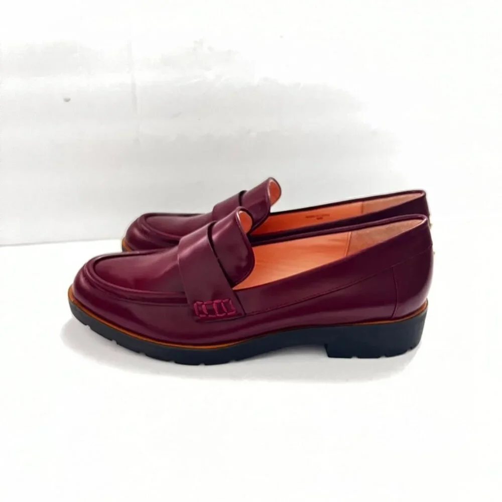 Kate Spade NY Burgundy Leather Oxford Loafers